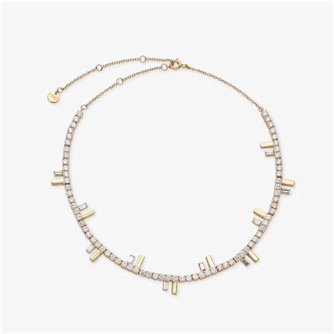 fendi sile choker|Gold.